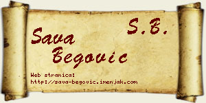 Sava Begović vizit kartica